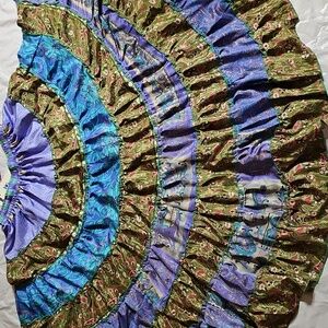 Vvevez Womens Long Multicolor Patterned Skirt OSFM New